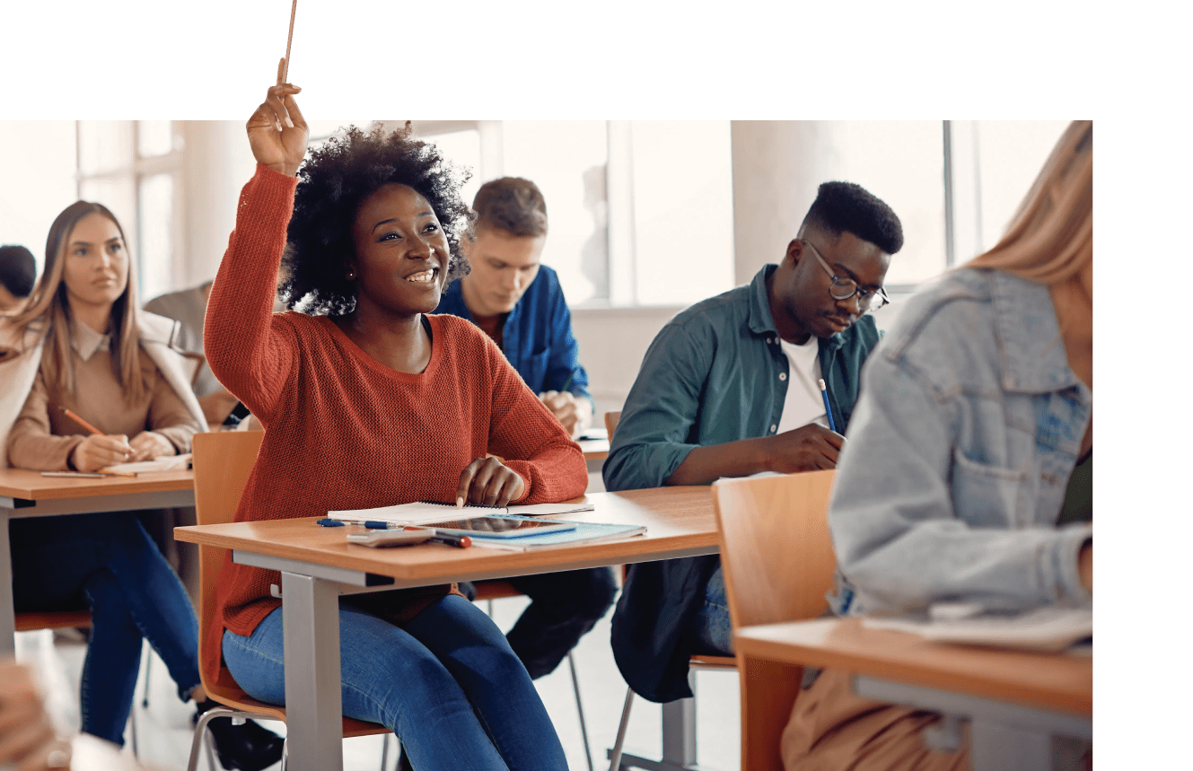 students in a class room